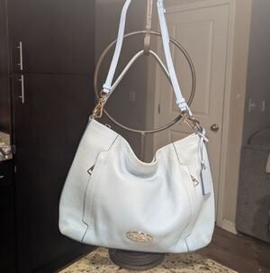 Coach Baby Blue Scout Hobo Pebbled Leather Shoulder Bag Crossbody